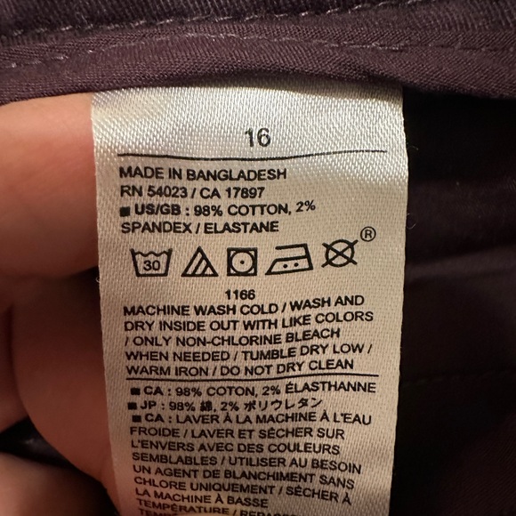 Banana Republic Women's Dark Purple Chinos - Picture 4 of 4